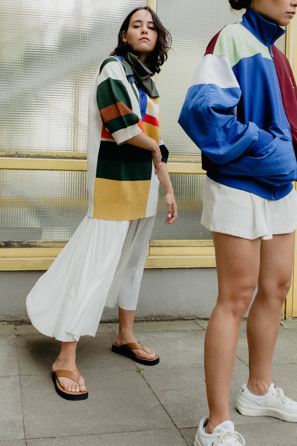 Nisi and Desi wearing Lacoste Spring 2020 by Louise Trotter