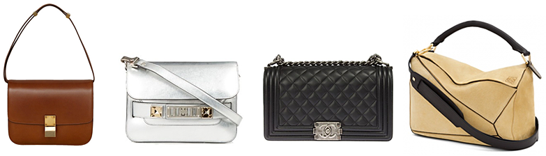 Dream handbags: Céline Box Bag, Proenza Schouler PS11, Chanel Boy bag, Loewe Puzzle Bag