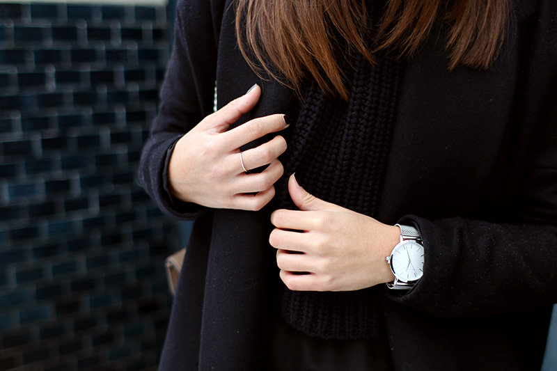 Nisi is wearing: Gucci Dionysus Bag, Isabel Marant Nowles Boots, Midi silk dress, wool coat and cropped turtleneck sweater