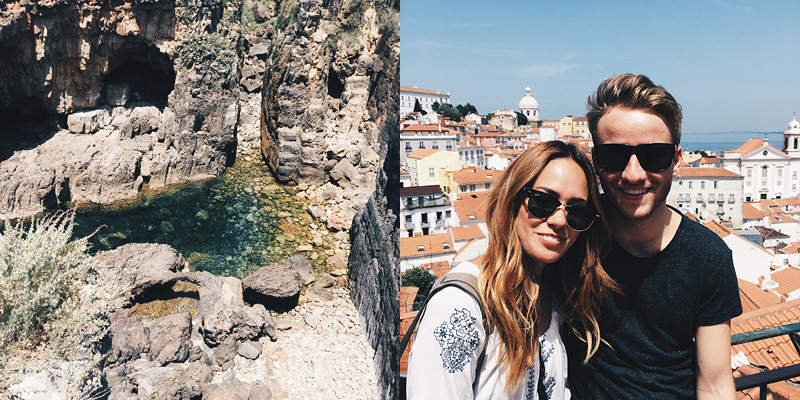 Boca do Inferno, Desi & Stephan with view over Alfama