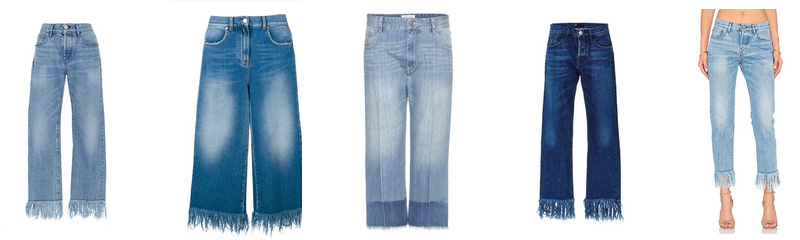 fringed denim